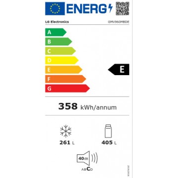 LG Ψυγείο Ντουλάπα 666lt Total NoFrost Υ178.7xΠ91.4xΒ72.5εκ. Inox GMV960MBDE